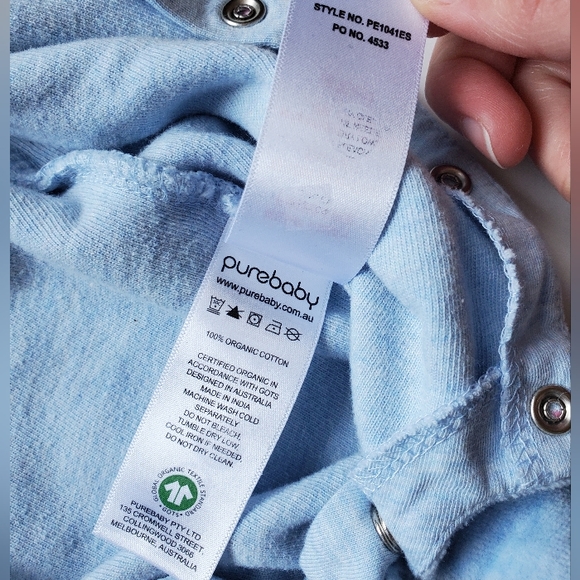 Blue Purebaby Sleeper for Newborns - Picture 7 of 9